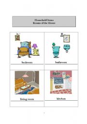 English Worksheet: house hold items