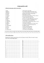 English Worksheet: A trip around the world
