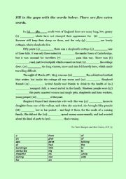 English Worksheet: Gap-fill with Thomas Hardy