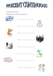 English worksheet: Present Continuous