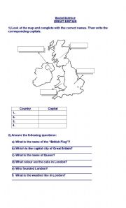 English Worksheet: Great Britain + Social Science