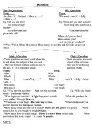 English worksheet: Questions