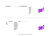English worksheet: What Joe Said (for use with Line of Communication)