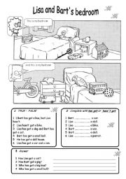 English Worksheet: HAS GOT - B&W