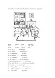 English Worksheet: Prepositions of place