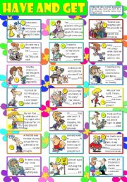 English Worksheet: HAVE AND GET