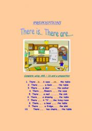 English Worksheet: THERE IS THERE ARE