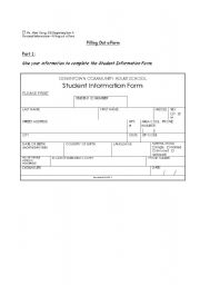 English Worksheet: Filling Out A Form