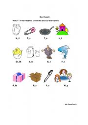 English Worksheet: The Sound of Short Vowel 