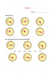 English worksheet: Time