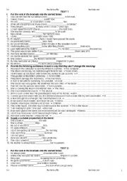 English Worksheet: useful test