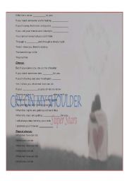 English worksheet: Gap filling - Cry on my shoulder