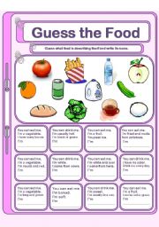 English Worksheet: Guess the food