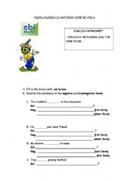 English Worksheet: verb to be