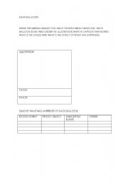 English Worksheet: Eight Balloons - Shel Silverstein