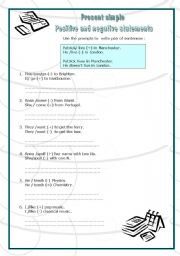 English Worksheet: present simple-affirmative, negative