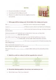 English worksheet: Home