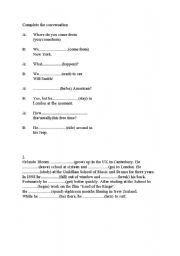 English worksheet: past tenses 