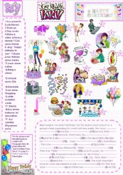 English Worksheet: What are they going to do  for Janes birthday Party?(+ Key)