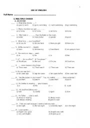 English Worksheet: Use of English
