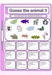 English Worksheet: Guess the animal 3