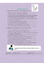 English Worksheet: Passive voice practice