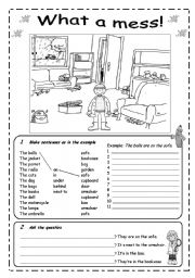 English Worksheet: TO BE + PREPOSITIONS 2