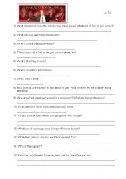 English Worksheet: Thank you for smoking (worksheet: questions on film + answers)