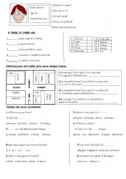 English Worksheet: giving directions