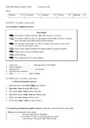 English Worksheet: Second test first term II Adults