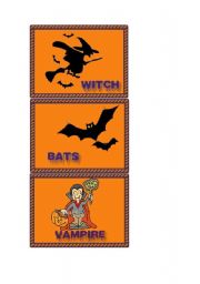 English Worksheet: Halloween Flashcards