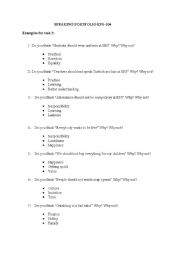 English Worksheet: Speaking practice
