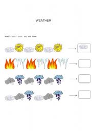 English worksheet: Weather