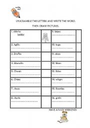 English Worksheet: spelling