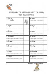 English worksheet: spelling