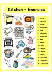 English Worksheet: Kitchen - House