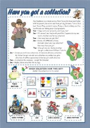 English Worksheet: HAVE YOU GOT A COLLECTION?