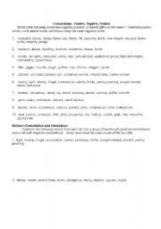 English Worksheet: Connotations and Denotations Worksheet