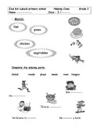 English worksheet: helping class