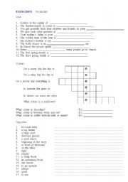 English Worksheet: Mix exercises