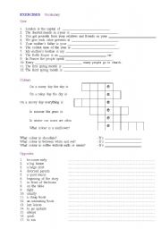 English worksheet: Mix exercises