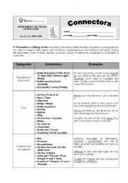 Connectors worksheet