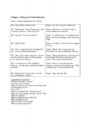 English Worksheet: Meeting an old Friend  role play