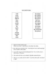 English worksheet: House Work