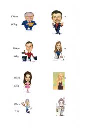 English worksheet: Characters for lesson on descriptions