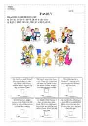 English Worksheet: Family