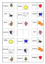 English Worksheet: Domino colour
