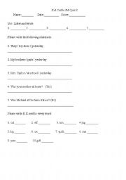 English Worksheet: quiz sample for intermidiate level