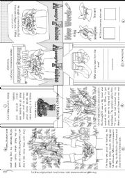 English Worksheet: Aesops Fables: The Boy Hunting Locusts [Mini-book]