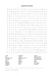 English worksheet: Christmas crossword